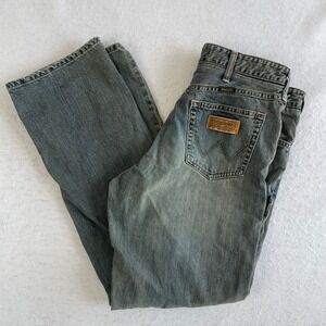 Wrangler Jeans Mens 33 Blue Authentic Western Straight Leg W04444